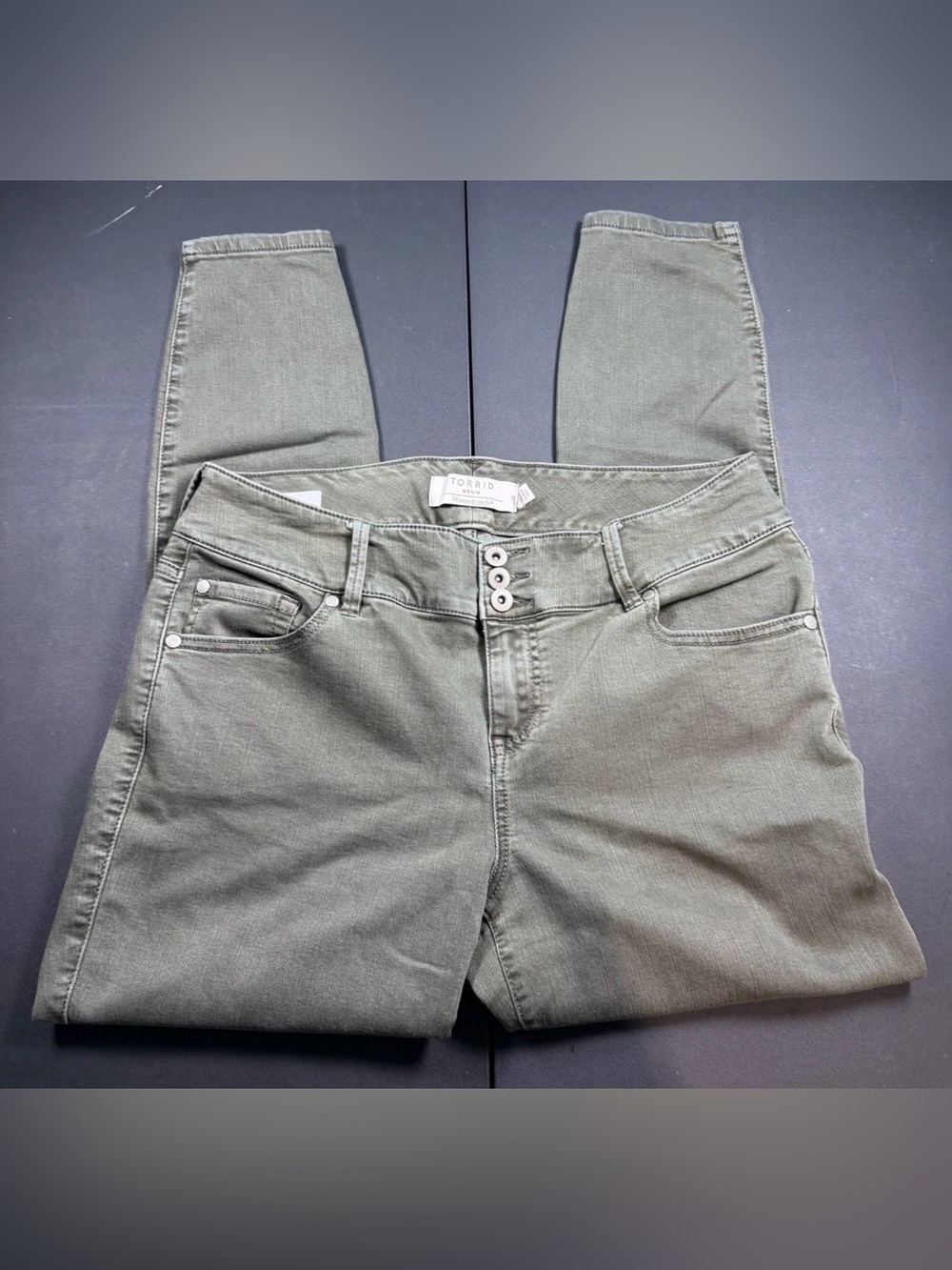 torrid Olive-Toned High-Rise Skinny Jeans